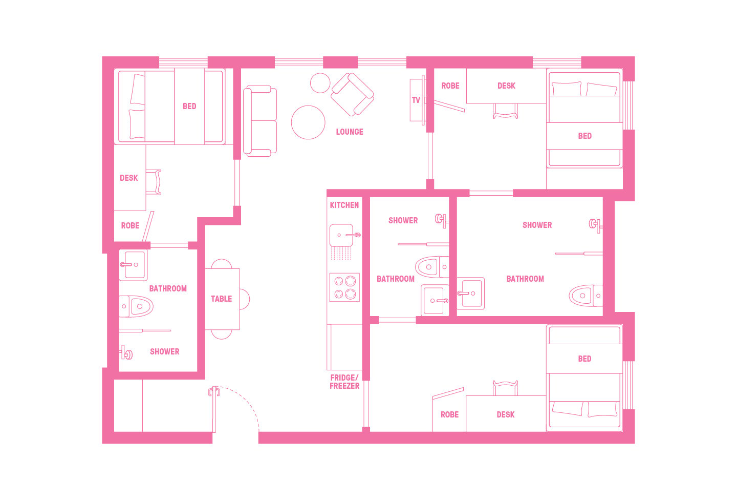  Double Bed With 2 Bed Apartment  -  Scape Cornell Place  - Gallery -  2