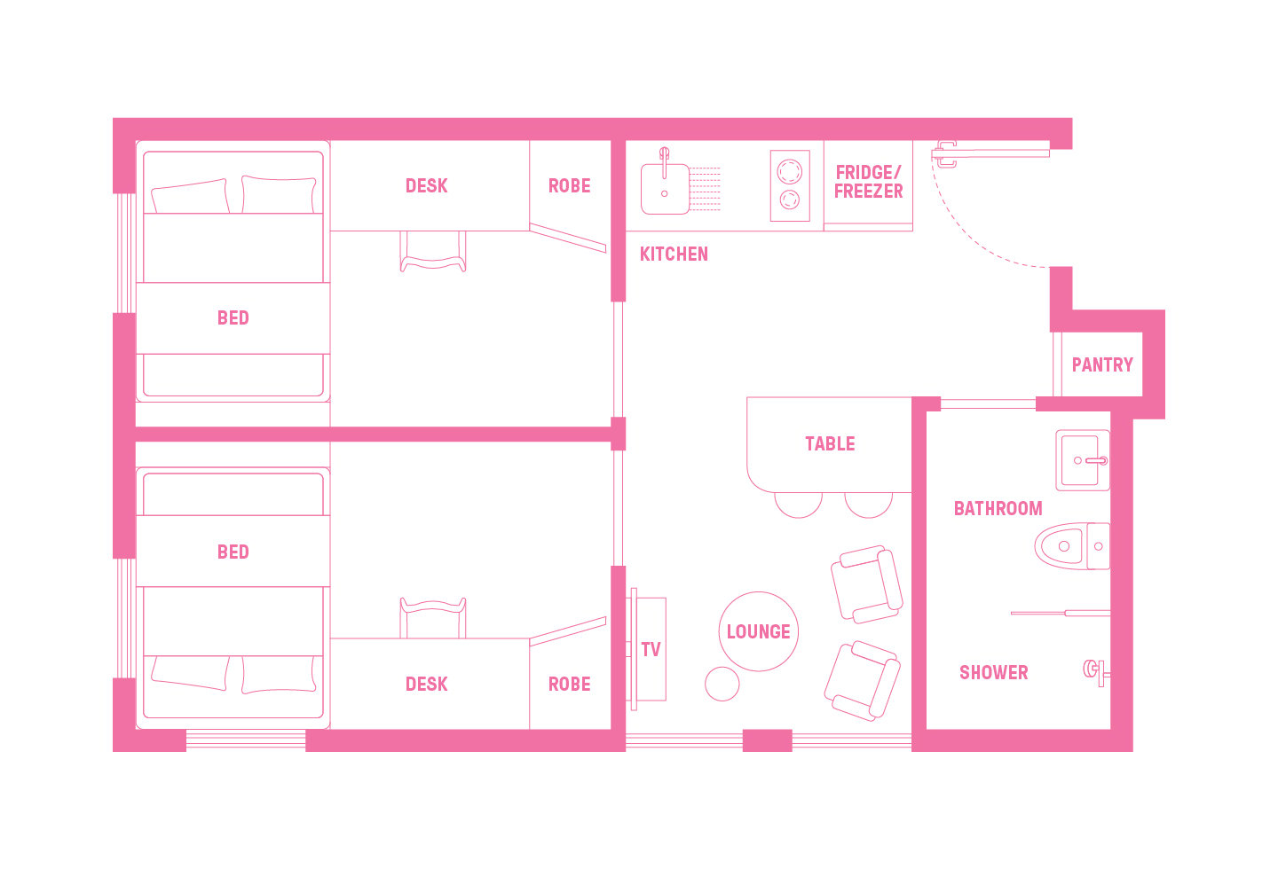  Double Bed With 2 Bed Apartment  -  Scape Cornell Place  - Gallery -  3