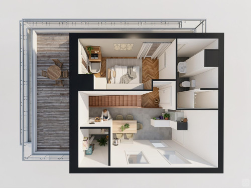 Stunning 76 m² duplex for rent in a coliving in Paris