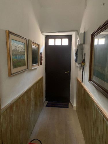 Double bedroom on the ground floor with external private bathroom, shared living &kitchen