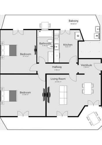 Apartment in Corso Alcide de Gasperi, Bari for 110 m² with 2 bedrooms