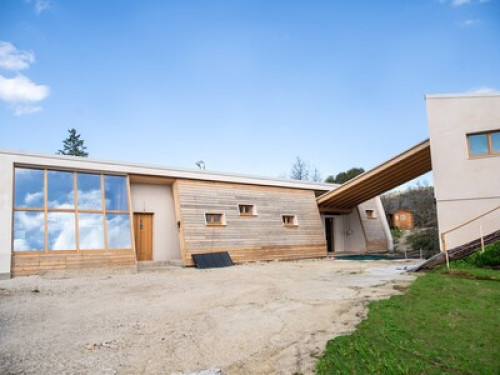 Wooden & straw house on the hills