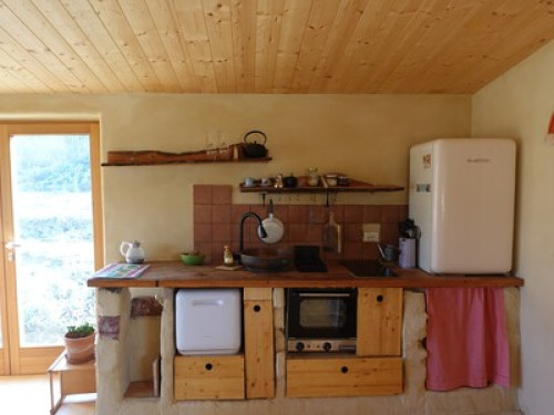 Wooden & straw house on the hills