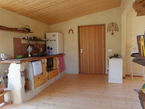 Wooden & straw house on the hills