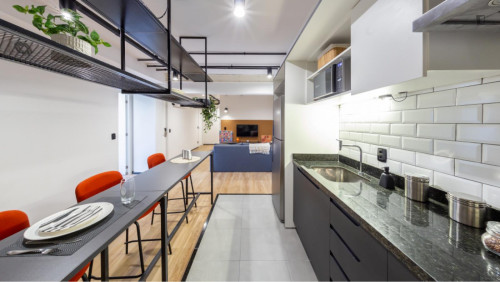 Elegant double ensuite bedroom near the Campus Baixada Santista of the UFSP - Gallery - 12