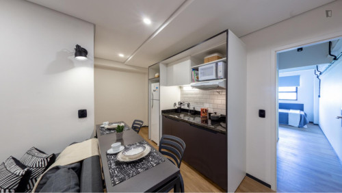 Elegant double ensuite bedroom near the Campus Baixada Santista of the UFSP - Gallery - 8