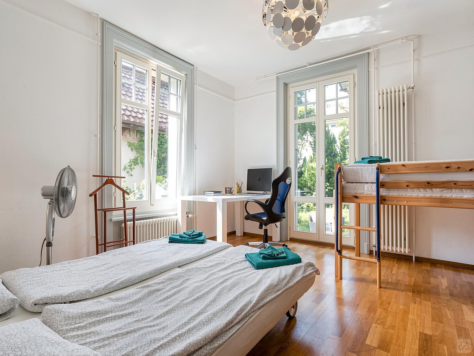  Bed In A 2-Bed Mixed Gender Room  -  Spacious Vibrant House w/ Backyard near Stöckacker (Tram) Home  - Gallery -  2
