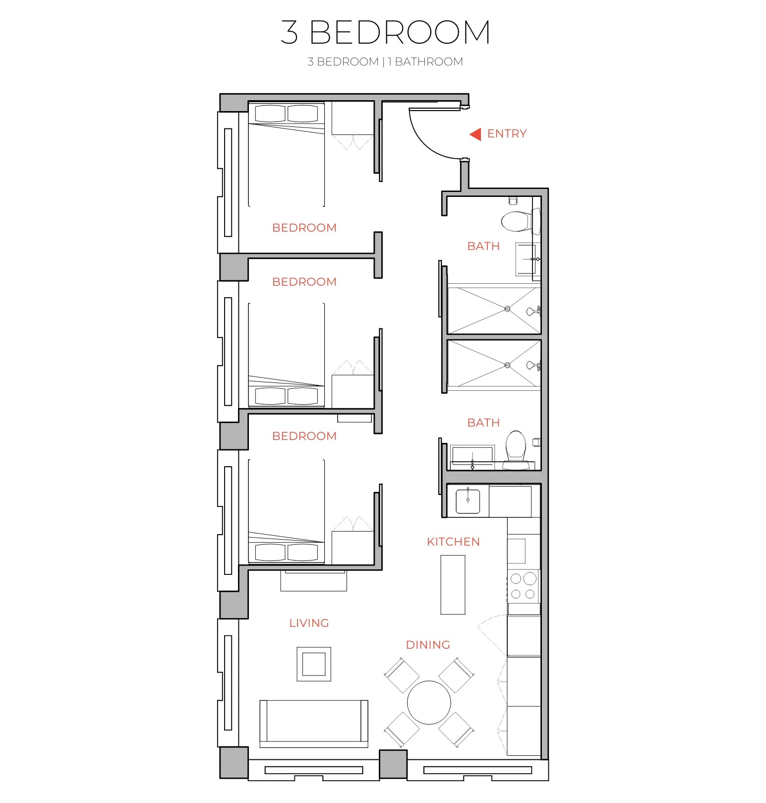 3 Bed / 2 Bath - 2221 S Clark - Gallery - 13
