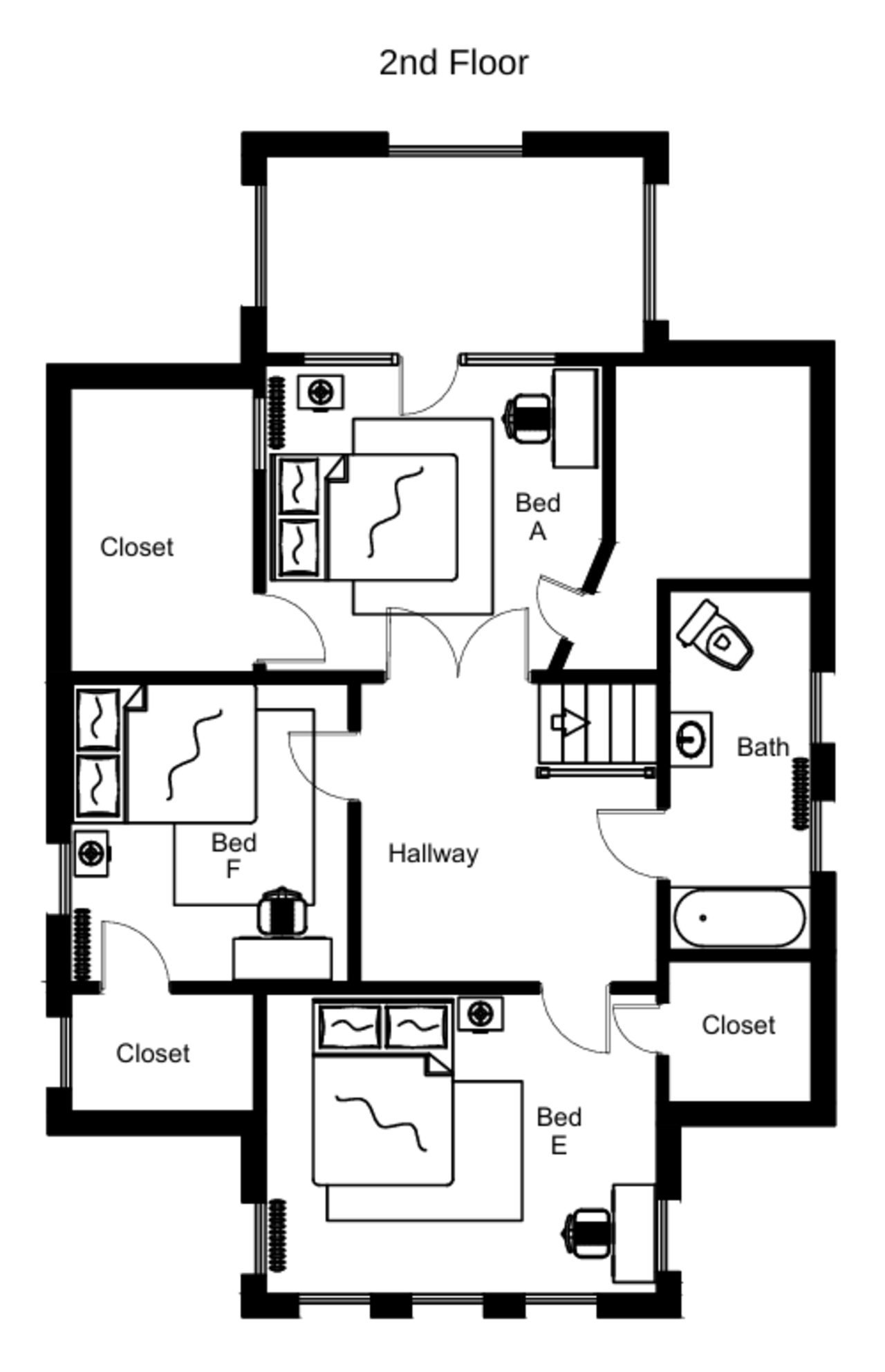 #1098: Brookland - Full Bedroom E - 38