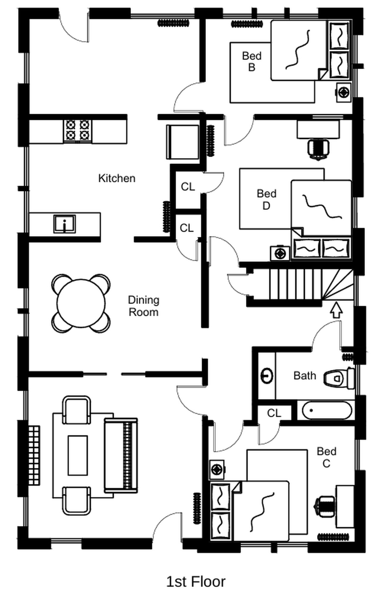 #1098: Brookland - Full Bedroom F - 38