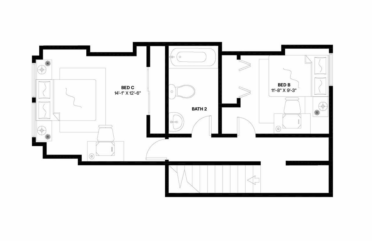  #1587: Near West Side - Full Bedroom C  -  #1587: Near West Side  - Gallery -  9