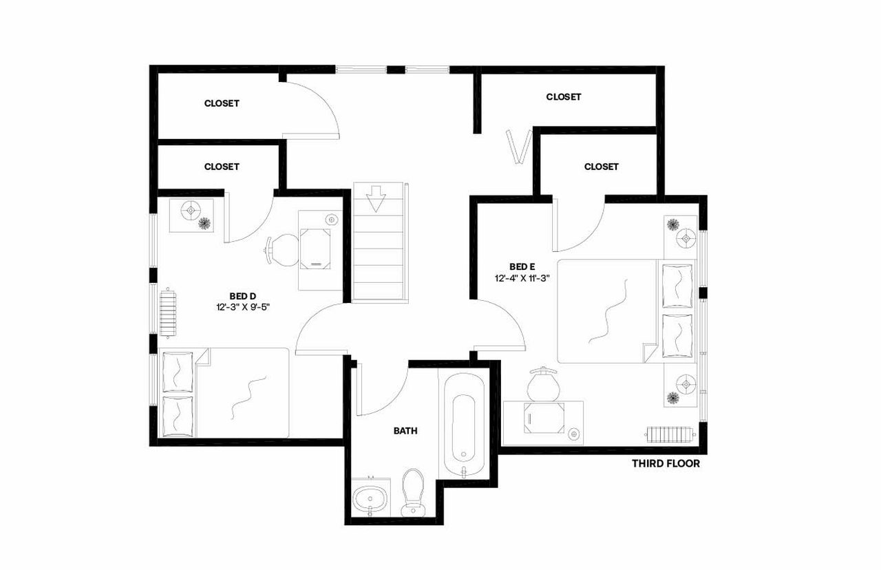 #866: Brookland - Twin Bedroom C - #866: Brookland - Gallery - 1