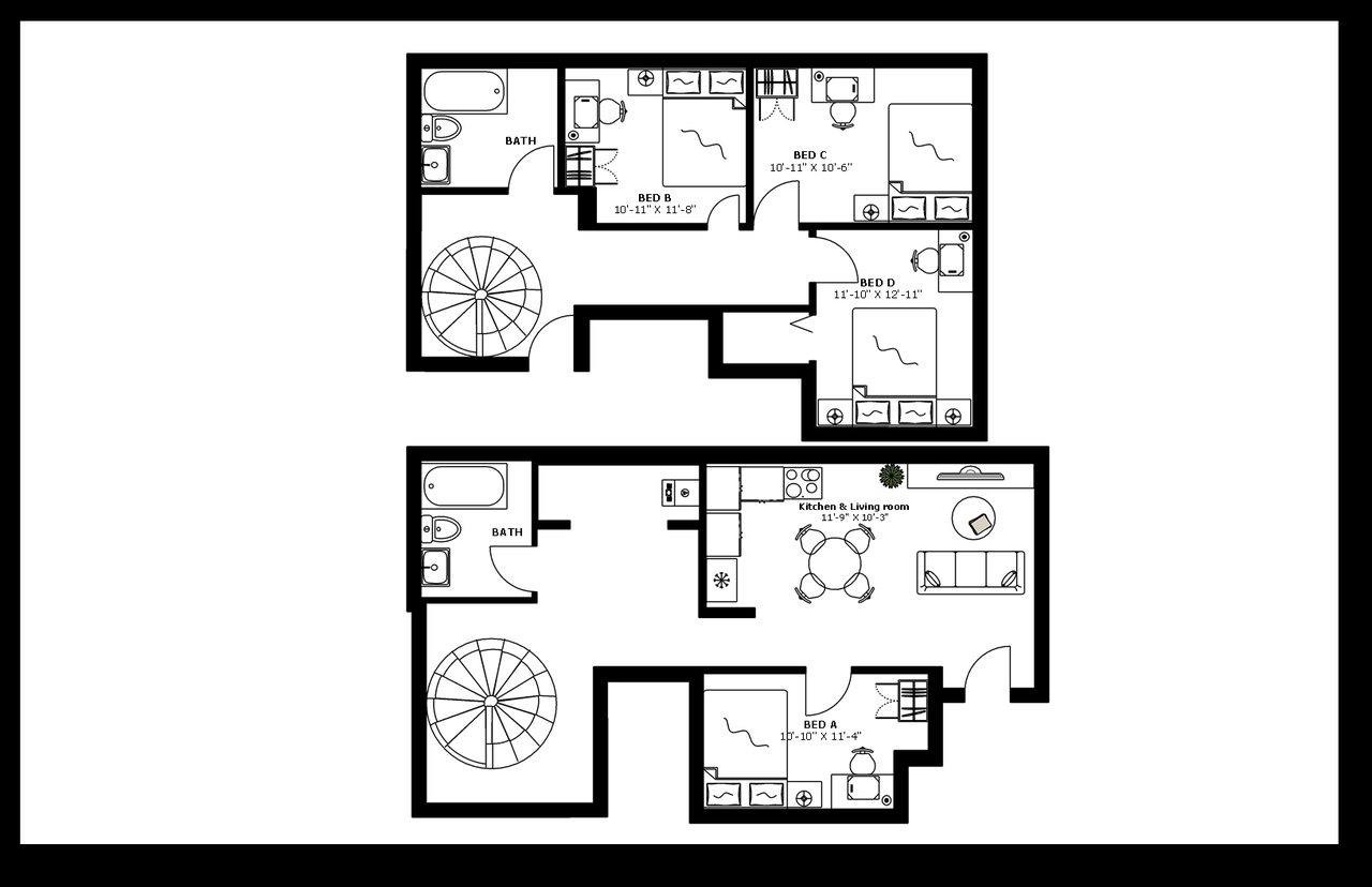  #1747: Pilsen - Queen Bedroom A  -  #1747: Pilsen  - Gallery -  2