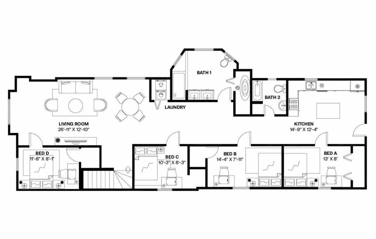 #1534: Wicker Park - Full Bedroom A - 22