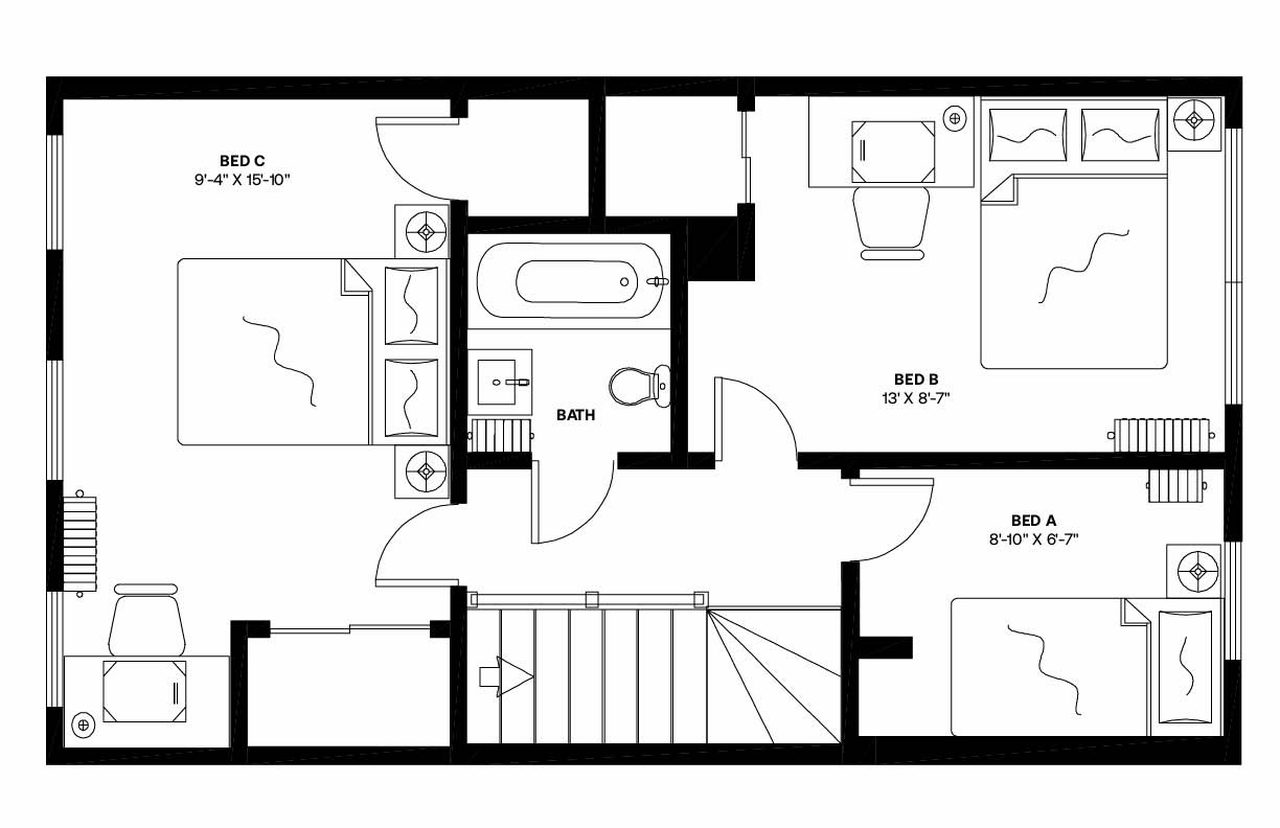 #1636: Near NorthEast - Full Bedroom B - #1636: Near NorthEast - Gallery - 2