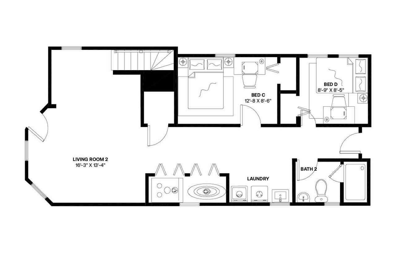  #1568: Logan Square - Full Bedroom C  -  #1568: Logan Square  - Gallery -  25