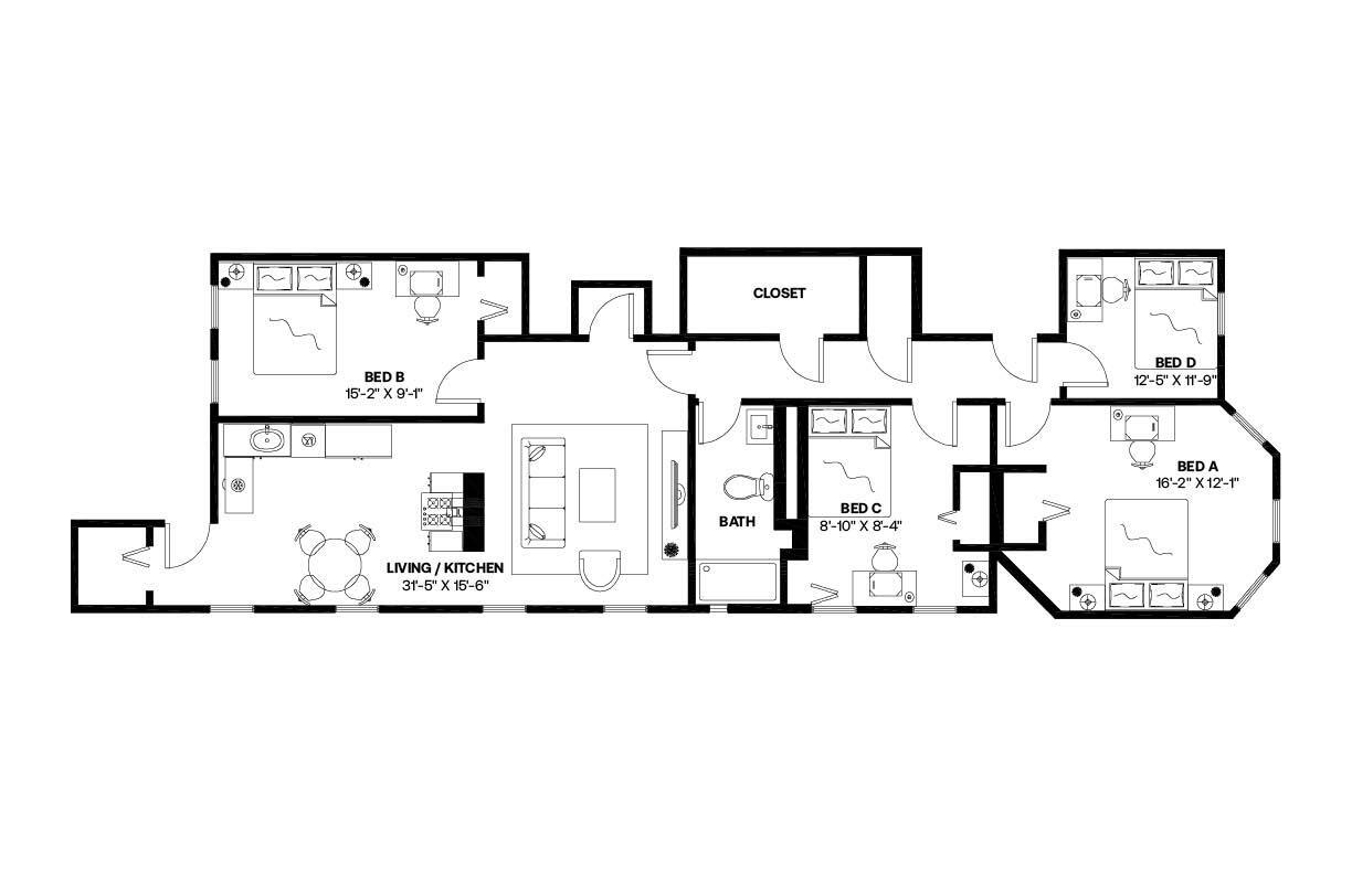 #751: Inman Square - Queen Bedroom B - #751: Inman Square - Gallery - 2