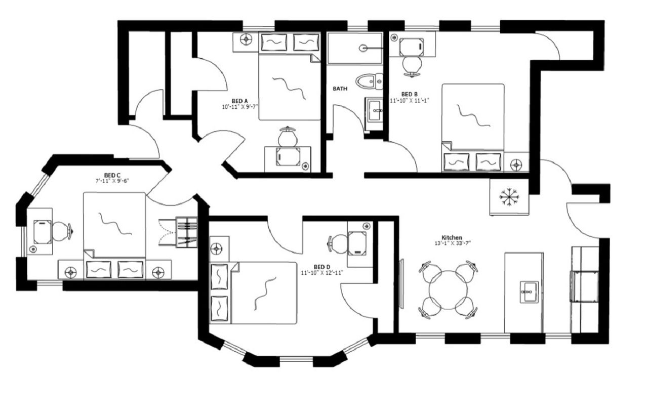#1751: JFK/UMass - Queen Bedroom B - 1