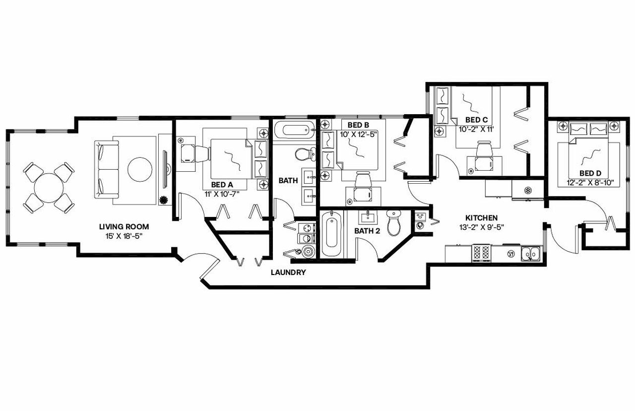  #1598: Irving Park - Full Bedroom A  -  #1598: Irving Park  - Gallery -  2
