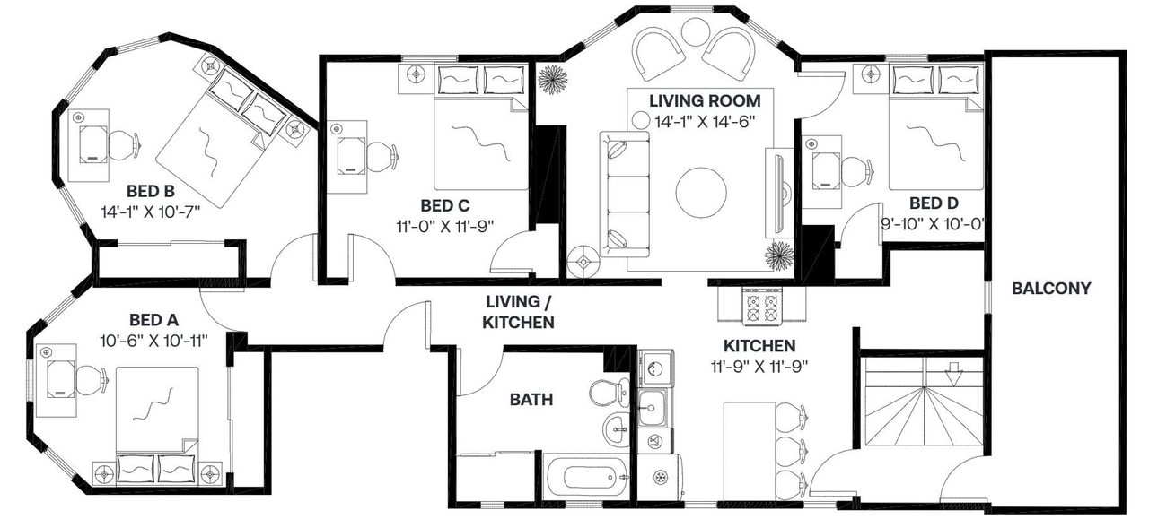  #546: Dorchester - Fields Corner West - Full Bedroom B  -  #546: Dorchester - Fields Corner West  - Gallery -  9