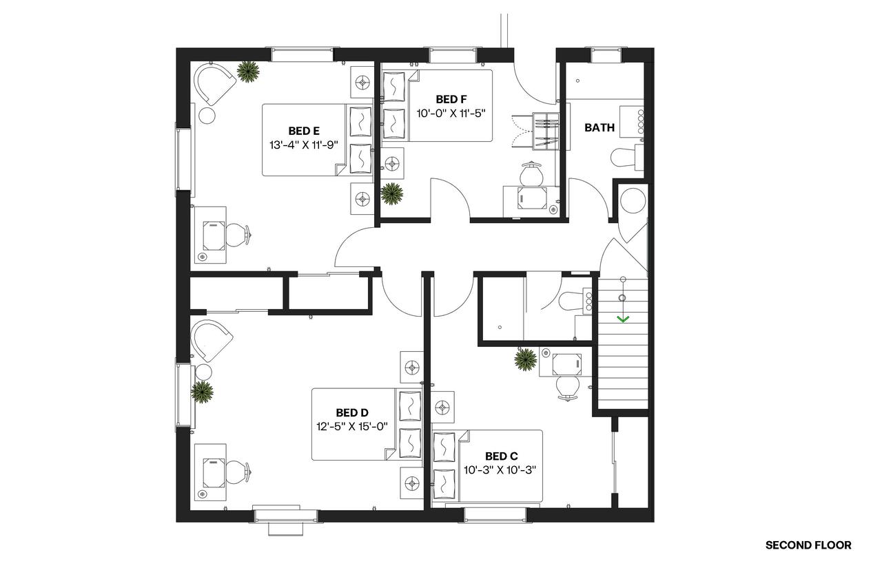 #206: Brighton - Queen Bedroom F - #206: Brighton - Gallery - 3