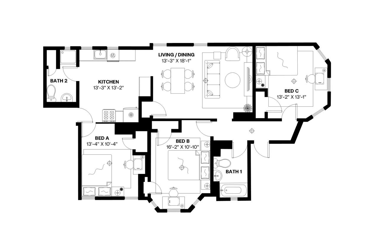 #445: Brighton - Full Bedroom B - 5