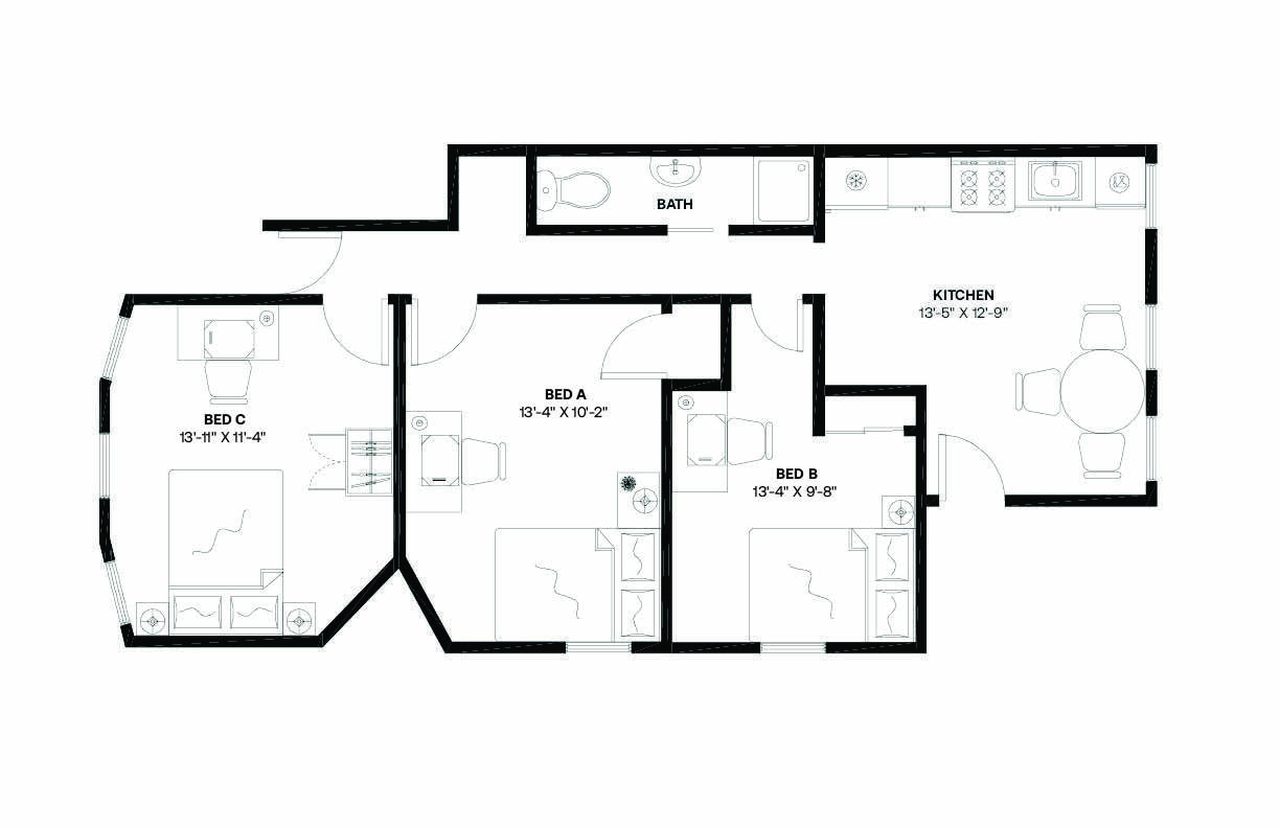 #1416: Somerville - Full Bedroom C - #1416: Somerville - Gallery - 2