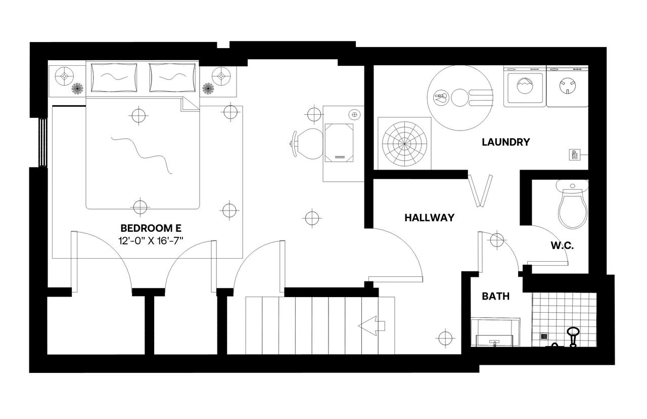  #417: Logan Circle - Full Bedroom 3D  -  #417: Logan Circle  - Gallery -  16