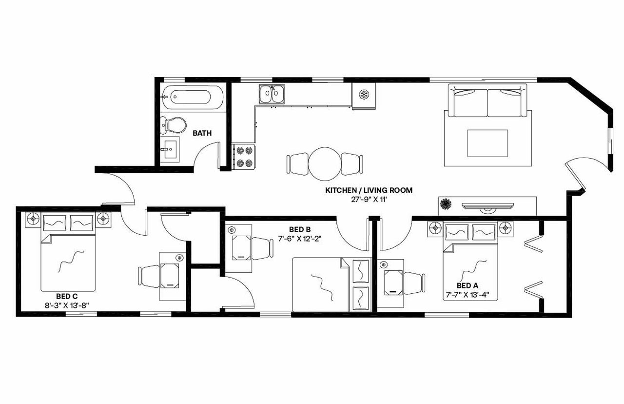  #1671: Logan Square - Full Bedroom B  -  #1671: Logan Square  - Gallery -  3
