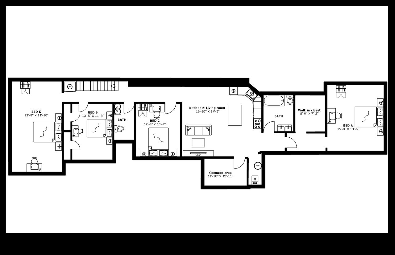  #1754: Logan Square - Queen Bedroom C  -  #1754: Logan Square  - Gallery -  6