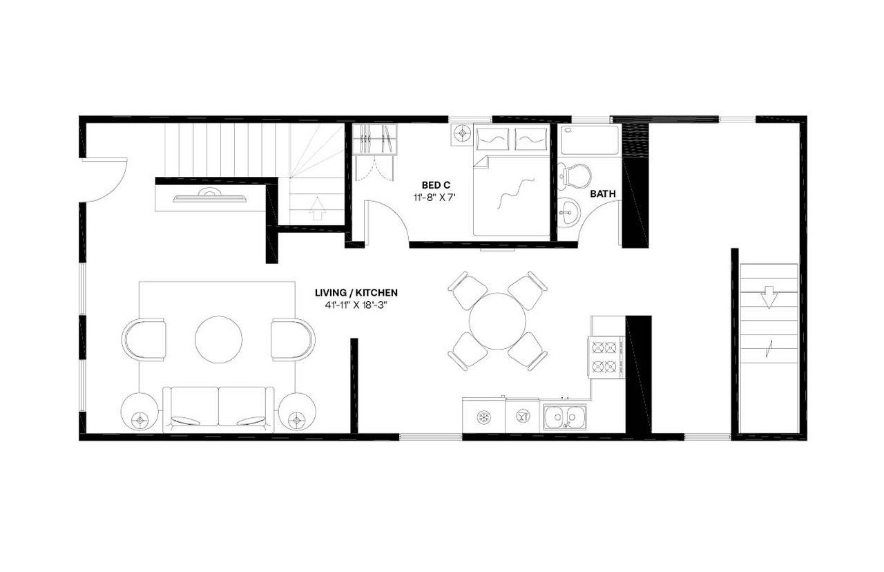 #1414: Bucktown - Full Bedroom E - #1414: Bucktown - Gallery - 4