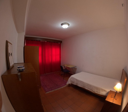 Sunny single bedroom in a 3-bedroom flat
