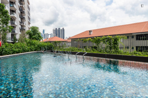 Bright single ensuite bedroom in Bukit Merah