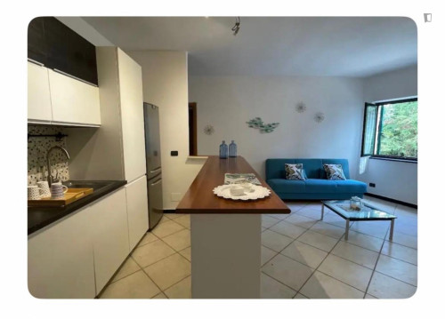 Twin bedroom in a spacious apartment
