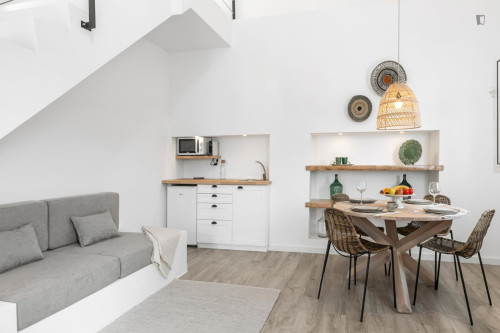 Studio, with outdoor area