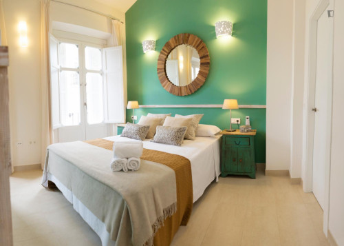 Bright studio apartment with balcony and shared rooftop in central Malaga