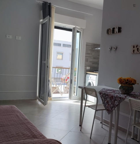 Cozy and bright studio with balcony next to Palermo's central station 42