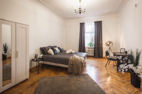Spacious double bedroom in Centrs