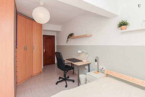 Cozy single bedroom in a property with balcony