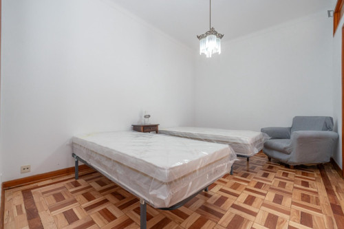 Very cool bedroom in a 4-bedroom flat