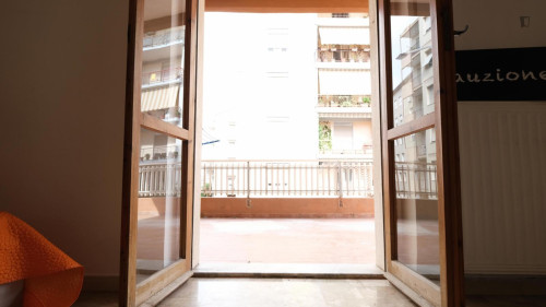 Appealing single bedroom with a balcony, near Orti di San Pietro park
