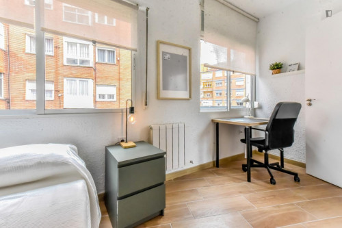 Cozy single bedroom in a property with balcony