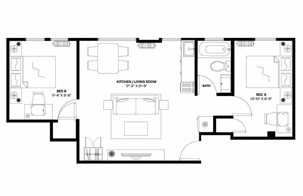 #1327: Crown Heights - Full Bedroom A - 1