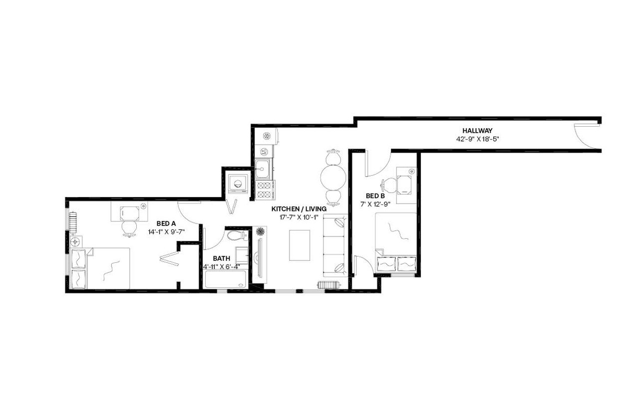 #844: East Harlem - Full Bedroom A - 3