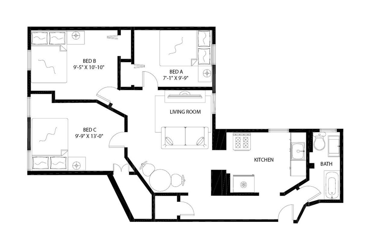 #1681: Central Harlem - Full Bedroom C - #1681: Central Harlem - Gallery - 15