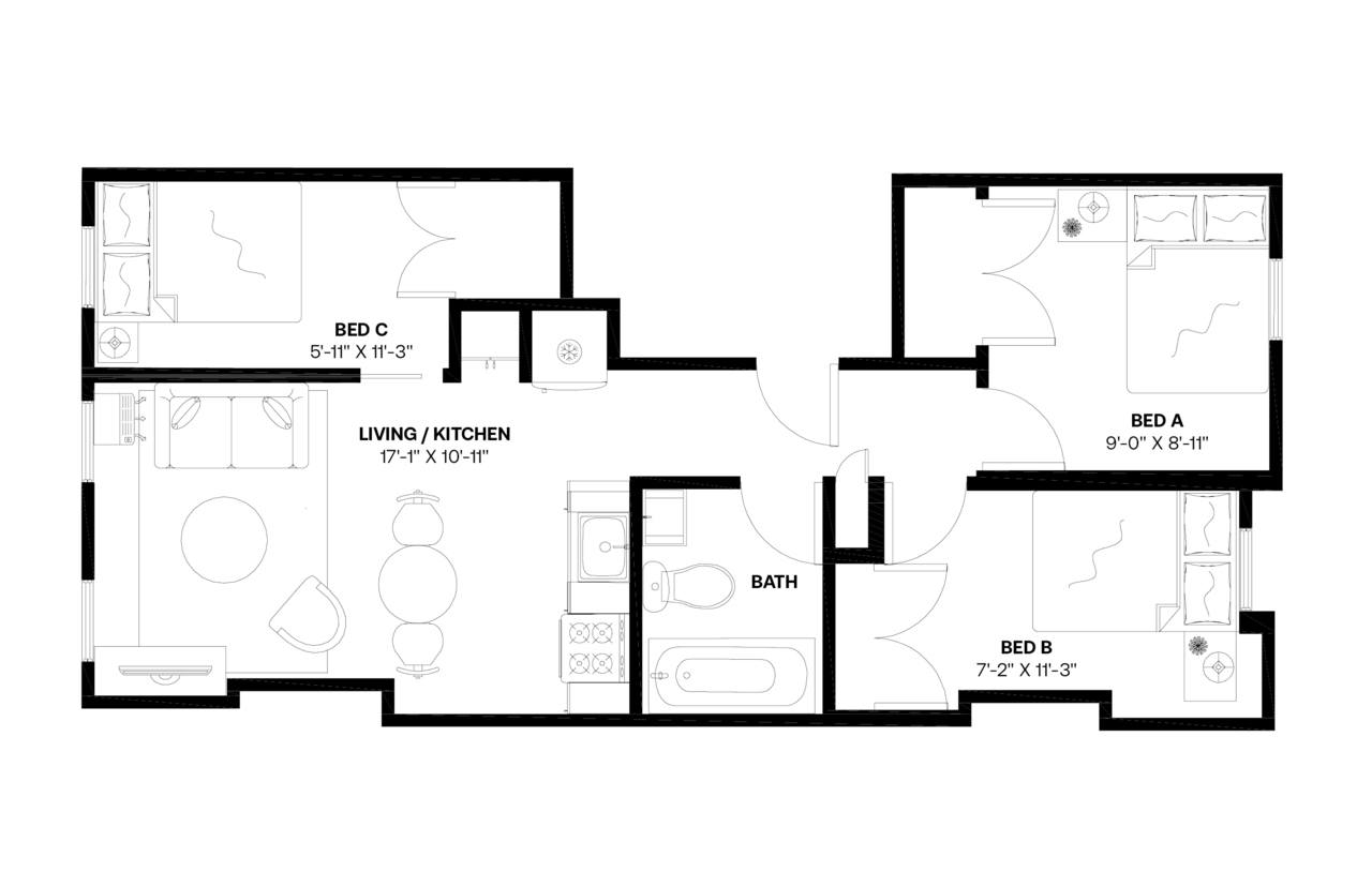 #542: Upper East Side - Full Bedroom A - #542: Upper East Side - Gallery - 10