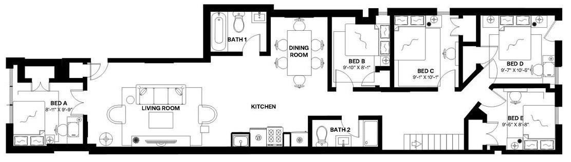 #438: Bedford-Stuyvesant - Full Bedroom E - #438: Bedford-Stuyvesant - Gallery - 23