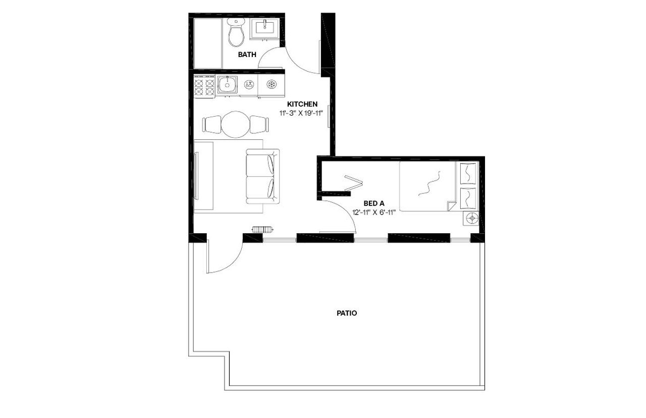 #1144: East Village - 1 Bedroom (Full) - 5