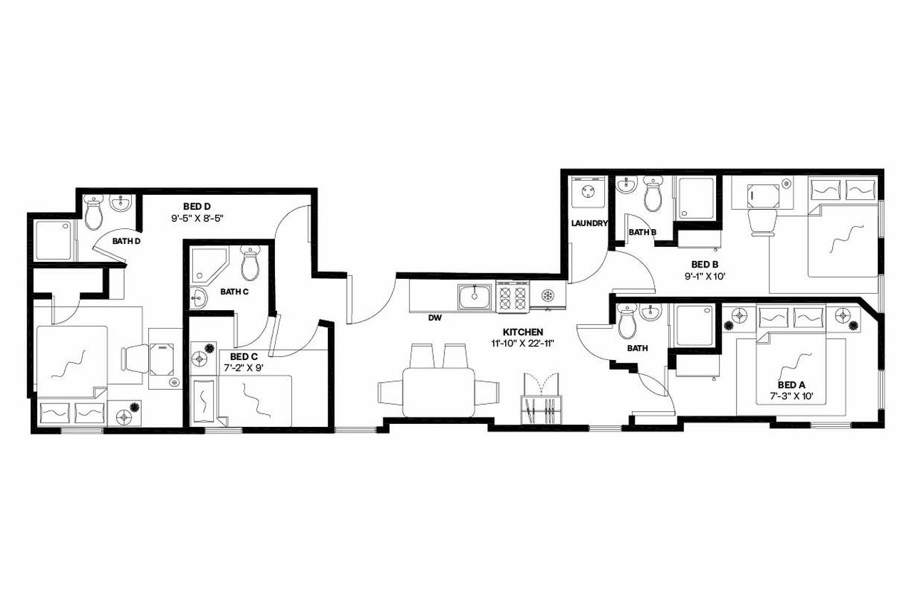  #1114: Midtown East - Full Bedroom D/w Private Bathroom  -  #1114: Midtown East  - Gallery -  13