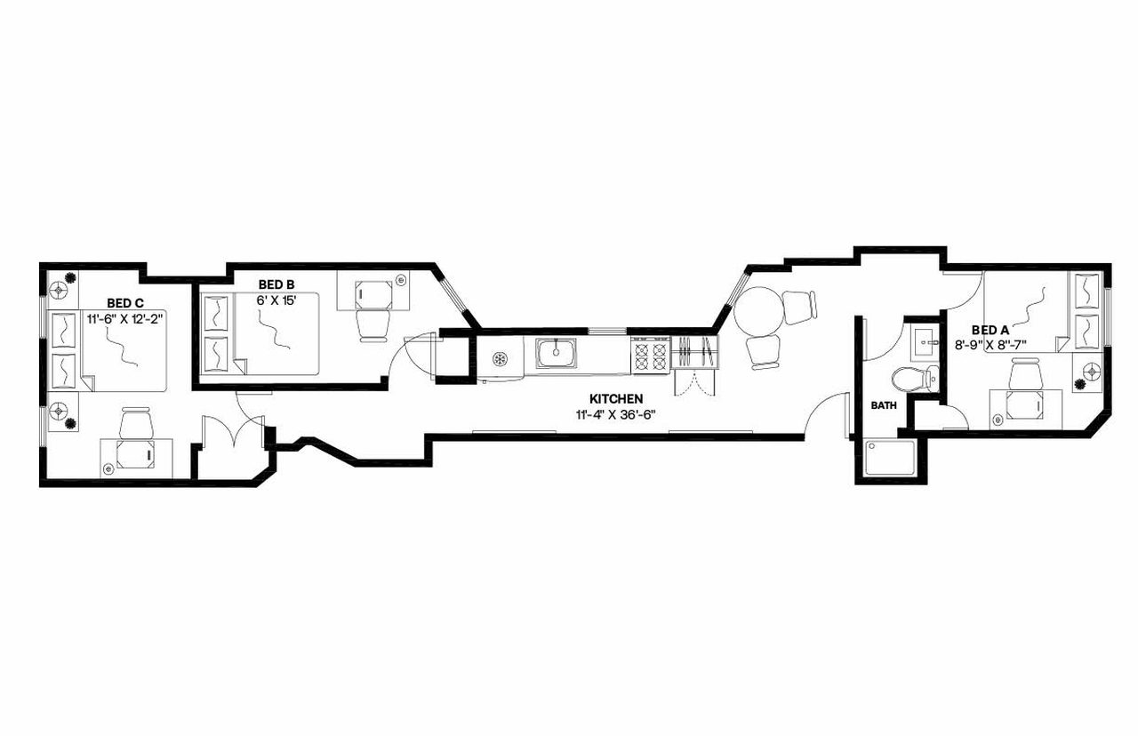 #1306: Upper West Side - Full Bedroom B - 2